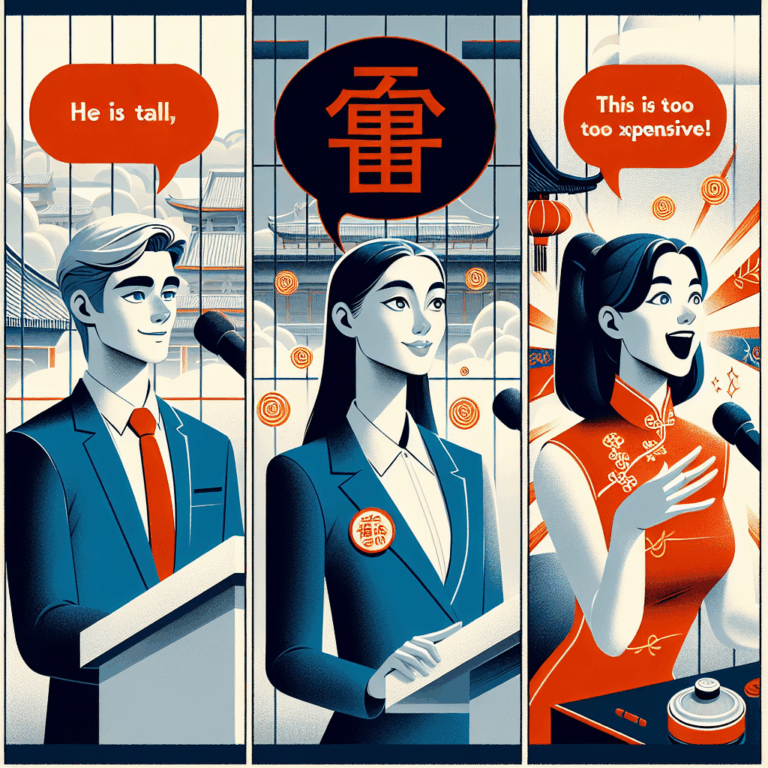 Использование наречий степени (很, 非常, 太) в китайском